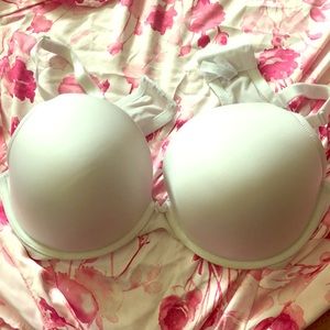 White plunge push up bra torrid